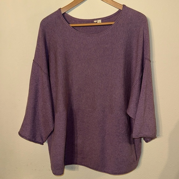 Sweaters - COTTON CASHMERE Womens Oversized Sweater Top Size XS